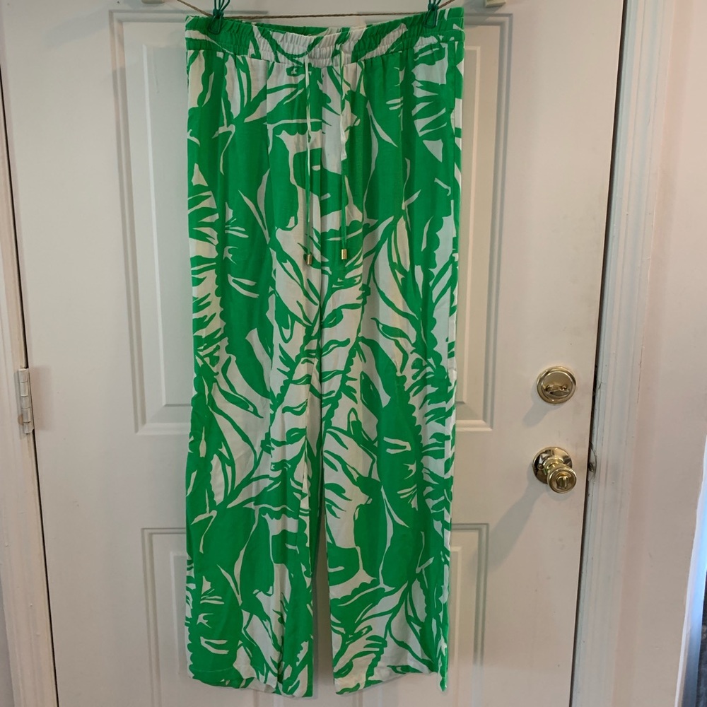 Lilly Pulitzer for Target Green Palm Palazzo Pants